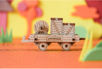 Вагон игрушечный Uniwood Платформа / UW30155