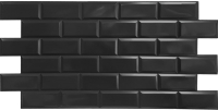 Панель ПВХ Grace Блок черный (966x484x0.35мм) - 