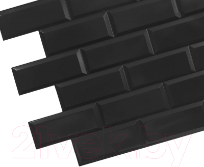 Панель ПВХ Grace Блок черный (966x484x3.5мм)