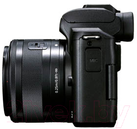 Беззеркальный фотоаппарат Canon EOS M50 Mark II EF-M 15-45mm IS STM Kit / 4728C007 (черный)