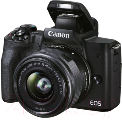 Беззеркальный фотоаппарат Canon EOS M50 Mark II EF-M 15-45mm + 55-200mm kit / 4728C015 (черный)