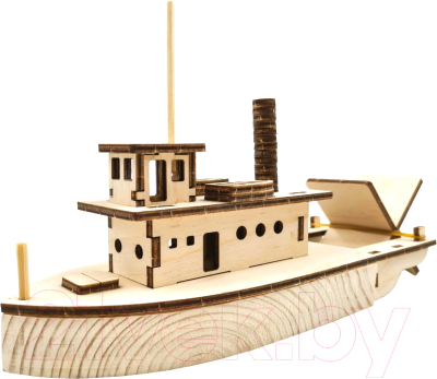 Корабль игрушечный Древо Игр Пароход на резиномоторе / DI-K001
