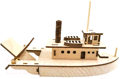 Корабль игрушечный Древо Игр Пароход на резиномоторе / DI-K001