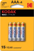 

Комплект батареек Kodak, Max FR03-4BL L92 LITHIUM / Б0046505