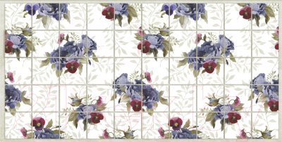 

Панель ПВХ листовая Grace, Плитка Фиолетовые цветы