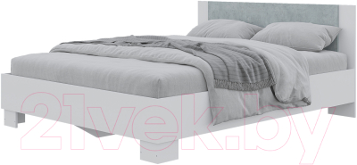 Каркас кровати Горизонт Мебель Nova 1.6 (белый/бетон)