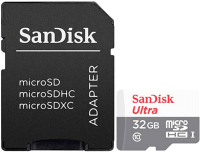 

Карта памяти SanDisk, UltraLight MicroSDHC (Class10) 32GB+адаптер (SDSQUNR-032G-GN3MA)