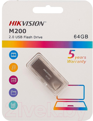 USB flash накопитель Hikvision USB2.0 32GB / HS-USB-M200(STD)/32G (серебристый)