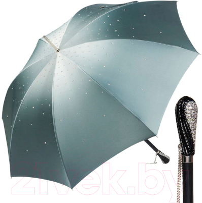 Зонт-трость Pasotti Swarovski Grigio