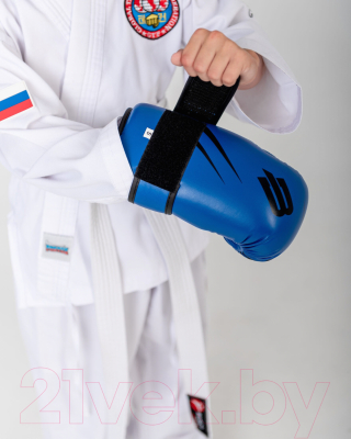 Перчатки для единоборств BoyBo GTF-ITF (L, синий)