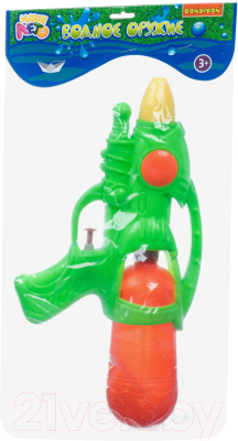 Бластер игрушечный Bondibon Водный пистолет. Наше лето / ВВ4442 (зеленый/красный)