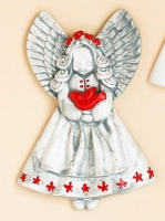 Магнит декоративный Нашы майстры Ангел с птичкой / 1042 (декорированный) - 