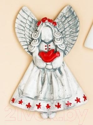 Магнит декоративный Нашы майстры Ангел с птичкой / 1042 (декорированный)