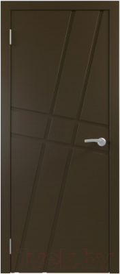 Дверь межкомнатная Юни Эмаль ПГ 21 90x200 (графит)