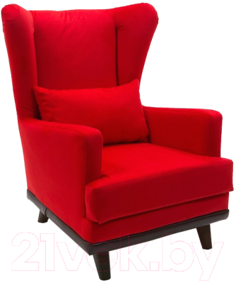 Кресло мягкое Лион Ритм (Velutto 38 красный)