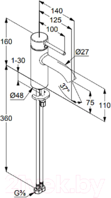 Смеситель Kludi Bozz 382720576