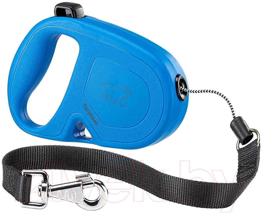 Поводок-рулетка Ferplast Flippy One S / 75092025 (шнур, синий)