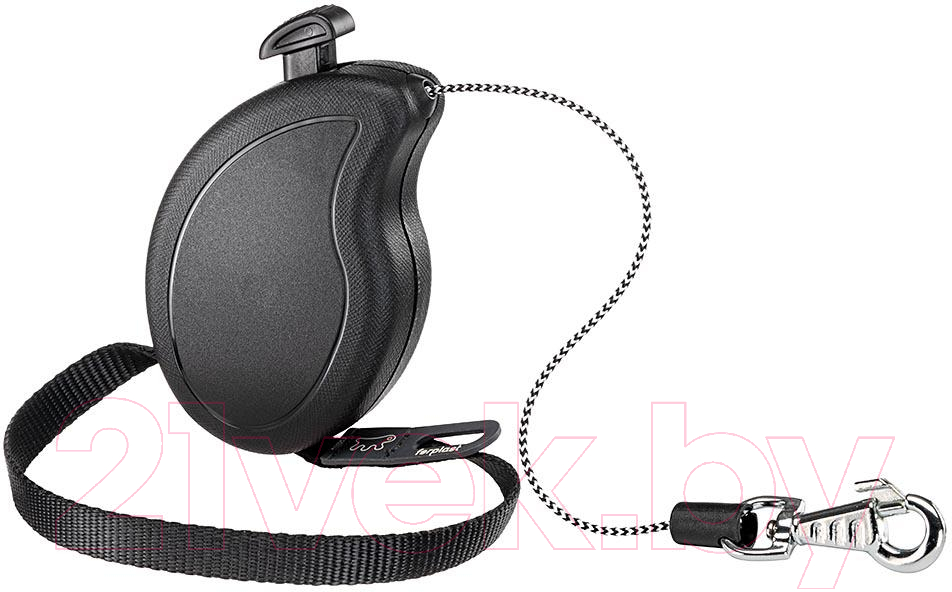 Поводок-рулетка Ferplast Flippy One Mini / 75091017 (шнур, черный)