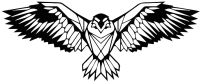 Декор настенный Arthata Белый орел 60x30-B / 055-1 (черный) - 