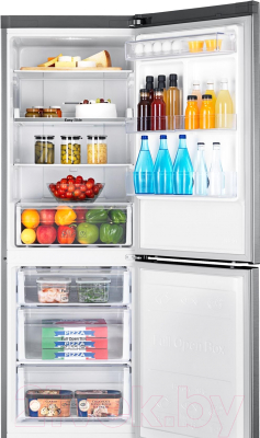 Холодильник с морозильником Samsung RB30A32N0SA/WT
