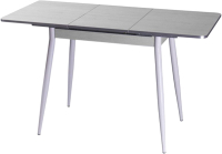 Обеденный стол Древпром Бостон М46 60x90-127 (металл белый матовый/навара) - 