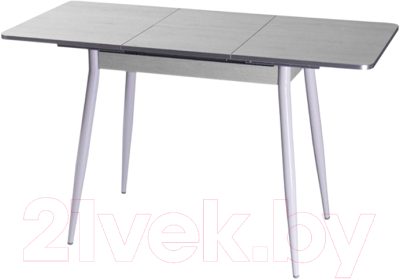Обеденный стол Древпром Бостон М46 60x90-127 (металл белый матовый/навара)