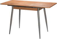 Обеденный стол Древпром Бостон М46 60x90-127 (металл/дуб горный/ножки прямые с уточнением) - 