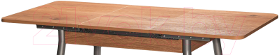 Обеденный стол Древпром Бостон М46 60x90-127 (металл/дуб горный/ножки прямые с уточнением)
