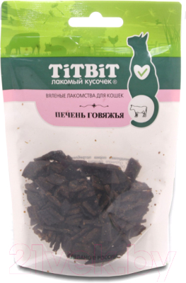 

Лакомство для кошек TiTBiT, Печень говяжья / 19375