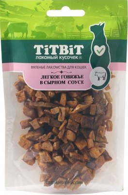 Лакомство для кошек TiTBiT Легкое говяжье в сырном соусе / 19412 (25г) - 