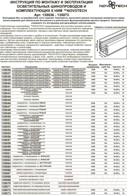 Шинопровод Novotech 135040 (белый)