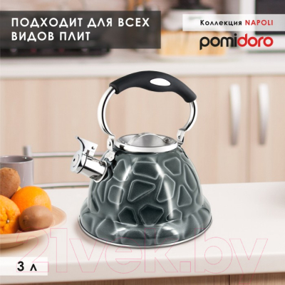 Чайник со свистком Pomi d'Oro P-650196