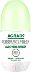 Дезодорант шариковый Agrado Aloe Vera Unisex 48h Protect с экстрактом алоэ вера (50мл)