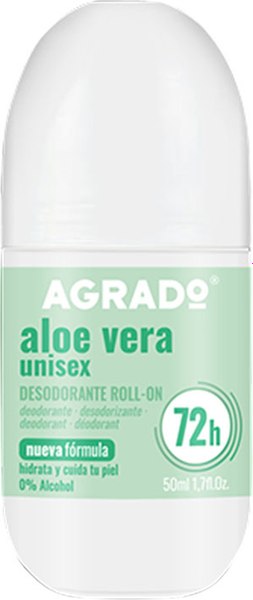 Дезодорант шариковый Agrado Aloe Vera Unisex 48h Protect с экстрактом алоэ вера (50мл)