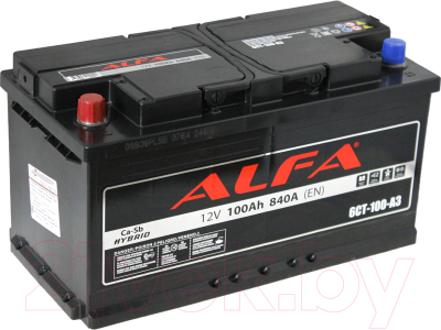 Автомобильный аккумулятор ALFA battery Hybrid L / AL 100.1 (100 А/ч)