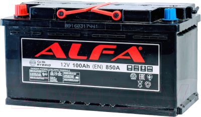 Автомобильный аккумулятор ALFA battery Hybrid L (100 А/ч)