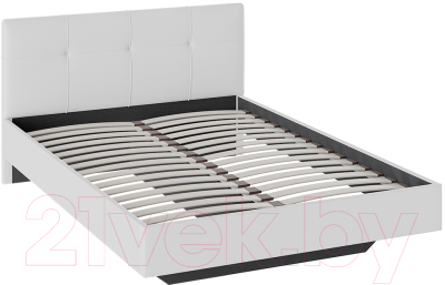 Полуторная кровать ТриЯ Элис тип 1 с мягкой обивкой 140x200 (белый)