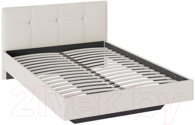 Полуторная кровать ТриЯ Элис тип 1 с мягкой обивкой 140x200 (светлый)