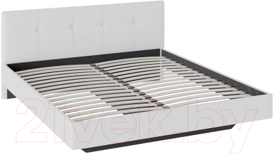 Двуспальная кровать ТриЯ Элис тип 1 с мягкой обивкой 180x200 (белый)