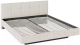 Двуспальная кровать ТриЯ Элис тип 1 с мягкой обивкой 180x200 (светлый) - 