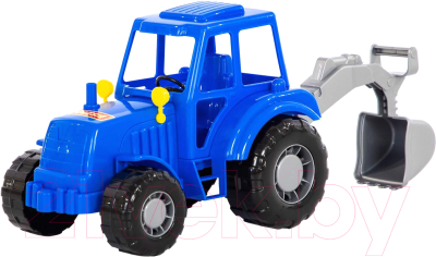 Трактор игрушечный Полесье Алтай с лопатой / 84866 (синий)