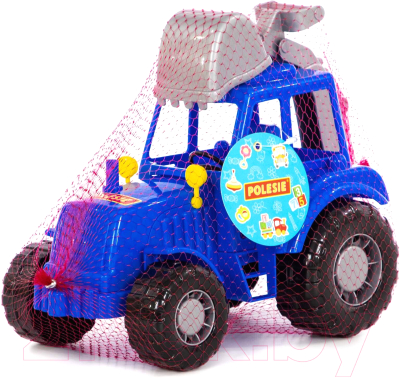 Трактор игрушечный Полесье Алтай с лопатой / 84866 (синий)