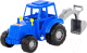 Трактор игрушечный Полесье Мастер с лопатой / 84873 (синий) - 