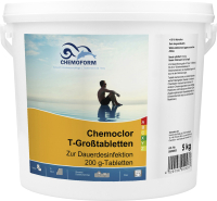 Средство для бассейна дезинфицирующее Chemoform Кемохлор Т в таблетках по 200г (5кг) - 