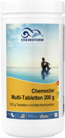 Средство для бассейна дезинфицирующее Chemoform Всё-в-одном мульти-таблетки по 200гр (1кг) - 