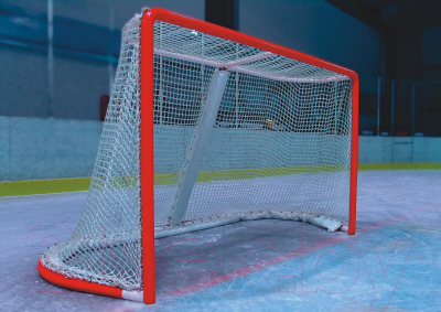 Сетка хоккейная Luxsol Безузловая 1.83x1.22x0.6/1.12м (2.8мм, белый)