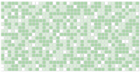 Панель ПВХ Grace Мозаика Зеленая (955x480x3.5мм) - 