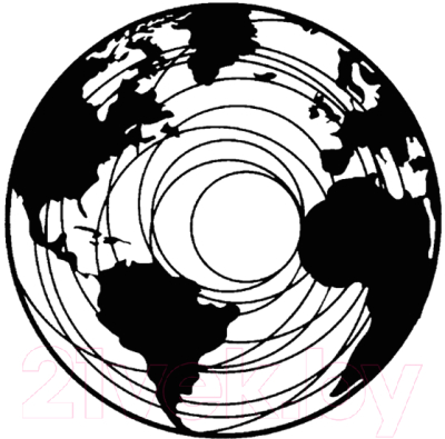 Декор настенный Arthata Планета Земля 40x40-B / 061-1 (черный)