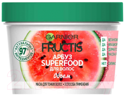 

Маска для волос Garnier, Fructis 3в1 Superfood Арбуз