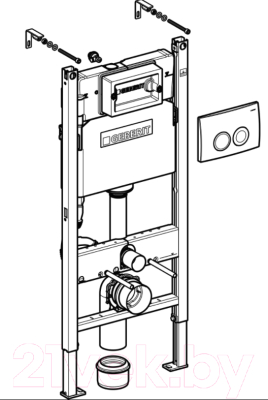 Изображение товара Унитаз подвесной с инсталляцией Creavit Elegant EG321-11CB00E-0000 + KC1103.01.0000E + 458.124.21.1